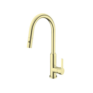 PEARL PULL OUT SINK MIXER WITH VEGIE SPRAY FUNCTION BRUSHED GOLD (NR231708BG)