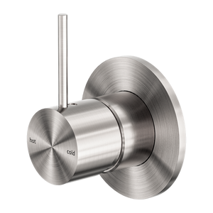 MECCA SHOWER MIXER HANDLE UP 80MM PLATE BRUSHED NICKEL (NR221911BBN)