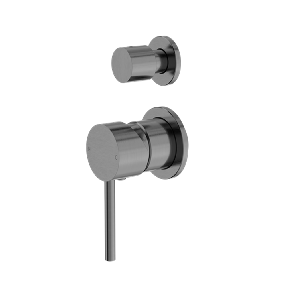 DOLCE SHOWER MIXER WITH DIVERTOR SEPARATE BACK PLATE GUN METAL (NR250811EGM)