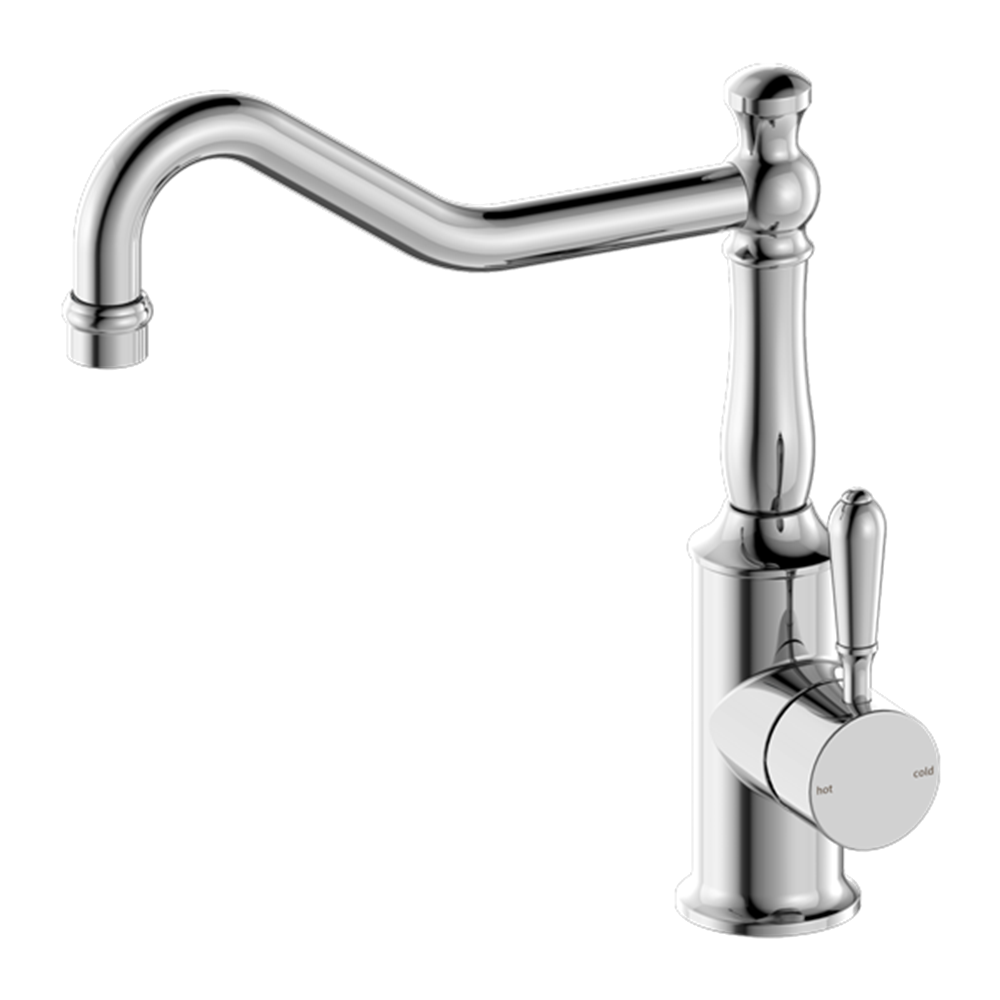 YORK KITCHEN MIXER HOOK SPOUT WITH METAL LEVER CHROME (NR69210702CH)