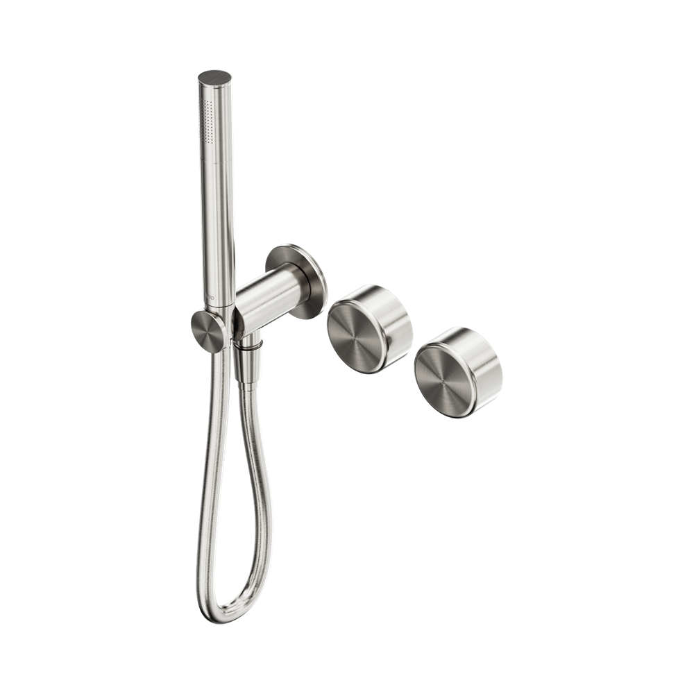 SERENITY PROGRESSIVE SHOWER SYSTEM WITH METAL HANDLE AND SLIM SHOWER BRUSHED NICKEL (24E024BN)