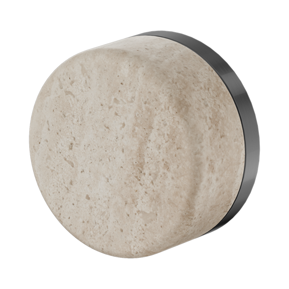 SERENITY PROGRESSIVE SHOWER MIXER WITH ROME TRAVERTINE HANDLE GUN METAL (24E003GM)