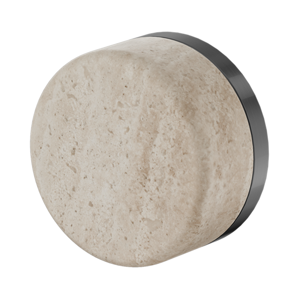 SERENITY PROGRESSIVE SHOWER MIXER WITH ROME TRAVERTINE HANDLE GUN METAL (24E003GM)