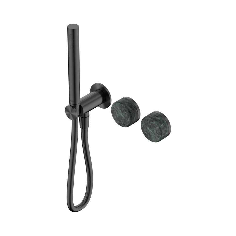SERENITY PROGRESSIVE SHOWER SYSTEM WITH VERDE ALPI HANDLE AND SLIM SHOWER GUN METAL (24E020GM)