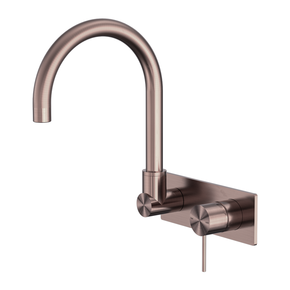MECCA WALL BASIN/BATH MIXER SWIVEL SPOUT BRUSHED BRONZE (NR221910QBZ)
