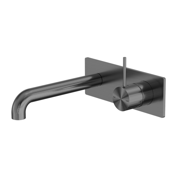 MECCA WALL BASIN/BATH MIXER HANDLE UP 120/160/185/230/260MM GUN METAL