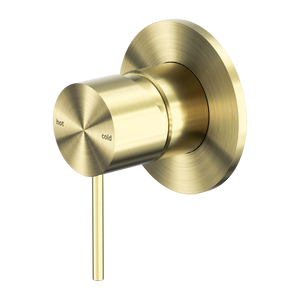 MECCA SHOWER MIXER 80MM PLATE BRUSHED GOLD (NR221911BG)