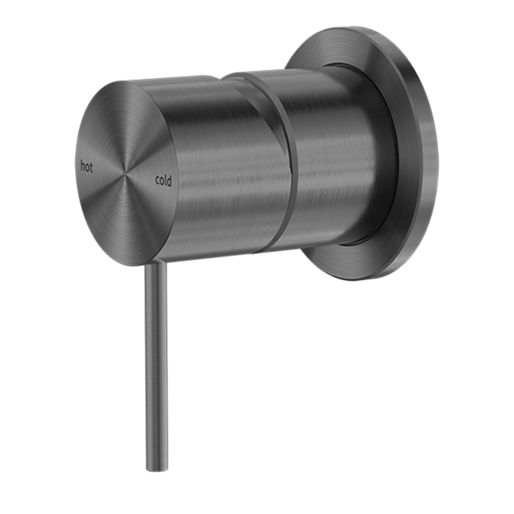 MECCA SHOWER MIXER 60MM PLATE GUN METAL (NR221911HGM)