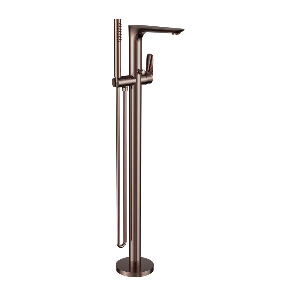 Bianca Freestanding Bath Mixer With Hand Shower Brushed Bronze (NR321503aBZ)