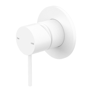 MECCA SHOWER MIXER 80MM PLATE MATTE WHITE (NR221911MW)