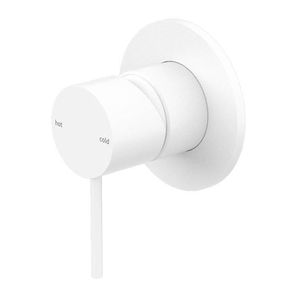 MECCA SHOWER MIXER 80MM PLATE MATTE WHITE (NR221911MW)