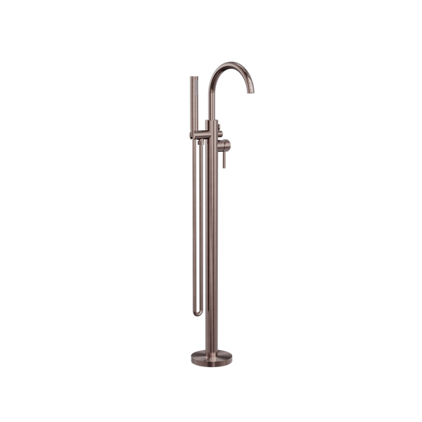 MECCA ROUND FREESTANDING MIXER WITH HAND SHOWER BRUSHED BRONZE (NR210903aBZ)