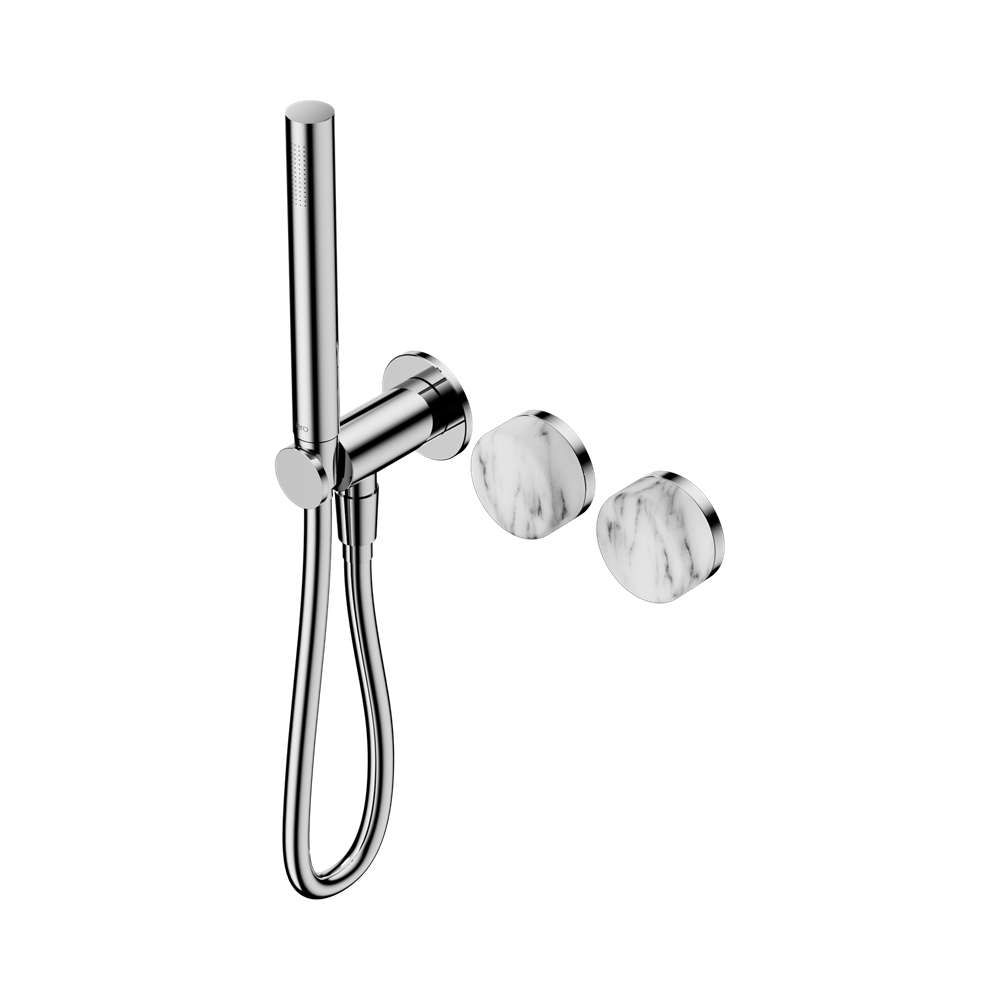 SERENITY PROGRESSIVE SHOWER SYSTEM WITH ARABESCATO CORCHIA HANDLE AND SLIM SHOWER CHROME (24E022CH)