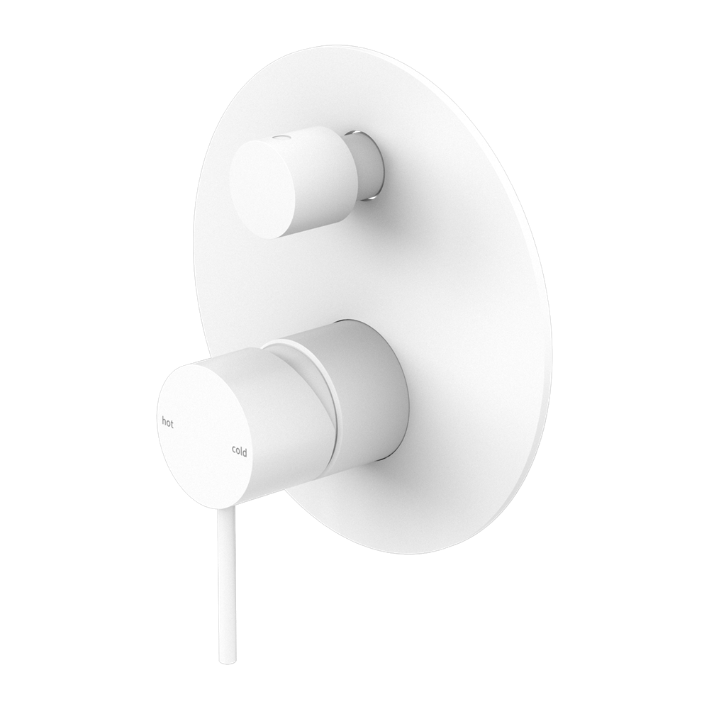 MECCA SHOWER MIXER WITH DIVERTOR MATTE WHITE (NR221911AMW)