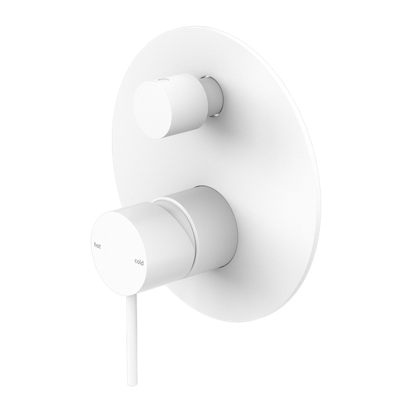 MECCA SHOWER MIXER WITH DIVERTOR MATTE WHITE (NR221911AMW)