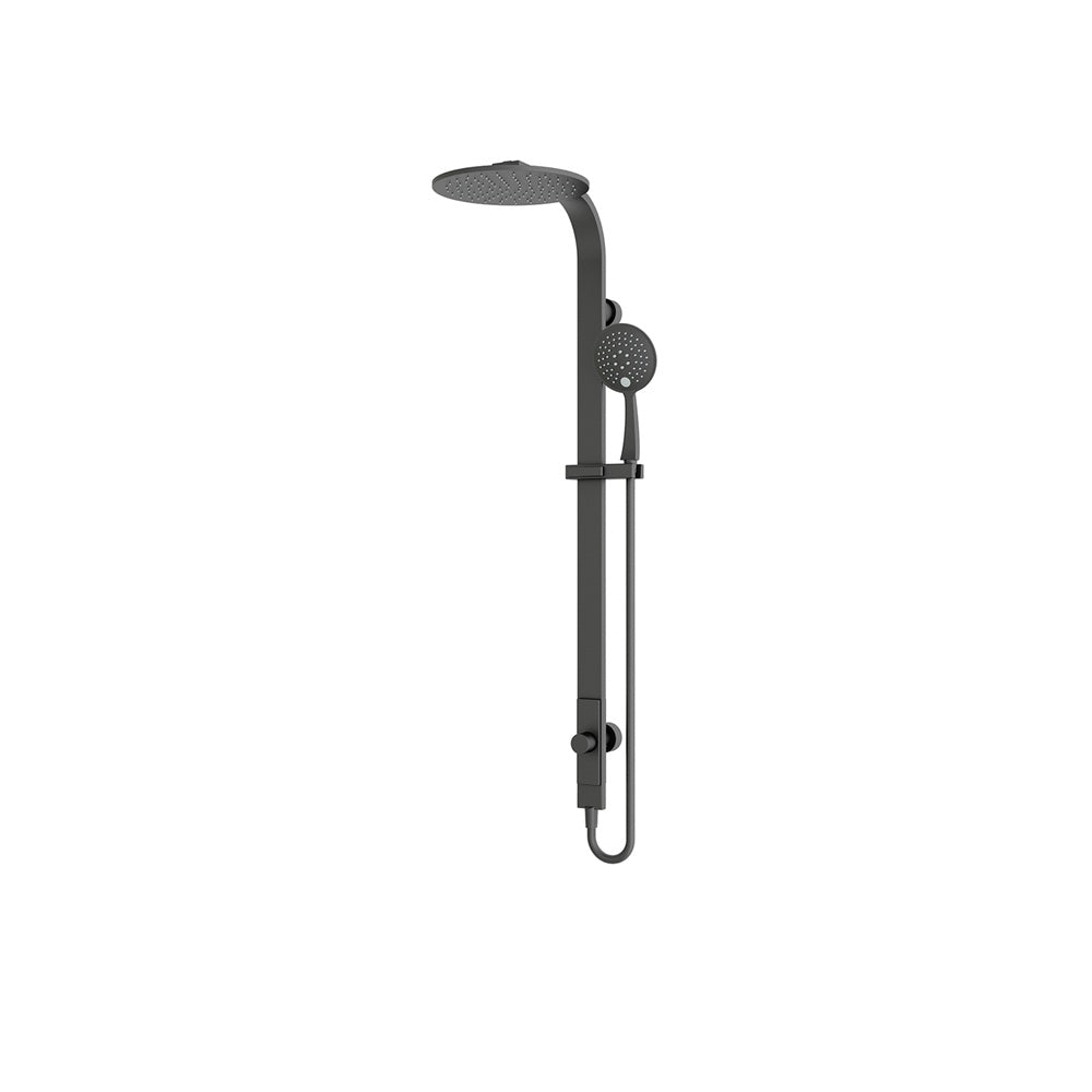 ASTRA RAIN ROUND TWIN SHOWER SINGLE HOSE MATTE BLACK (NR281305aMB)
