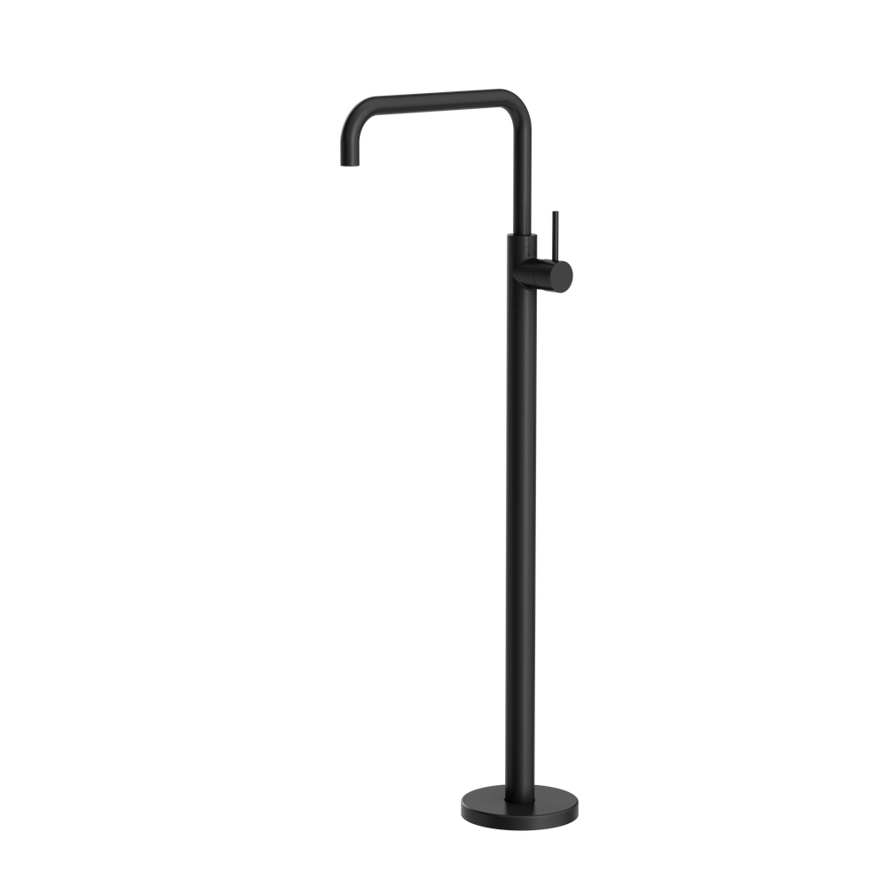 MECCA FREESTANDING BATH MIXER SQUARE SHAPE MATTE BLACK (NR221903bMB)