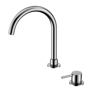 MECCA HOB BASIN MIXER ROUND SWIVEL SPOUT CHROME (NR221901bCH)