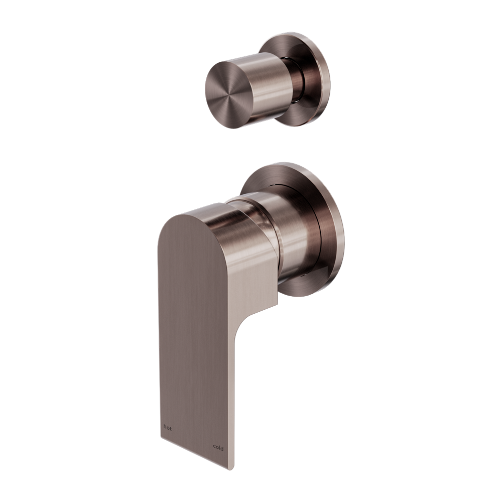 Bianca Shower Mixer With Divertor Separate Back Plate Brushed Bronze (NR321511GBZ)