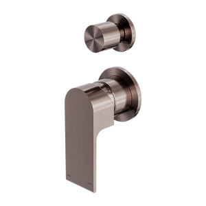 Bianca Shower Mixer With Divertor Separate Back Plate Brushed Bronze (NR321511GBZ)