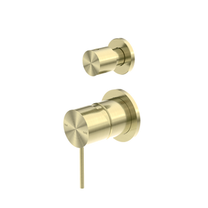 MECCA SHOWER MIXER WITH DIVERTOR SEPARATE BACK PLATE BRUSHED GOLD (NR221911SBG)