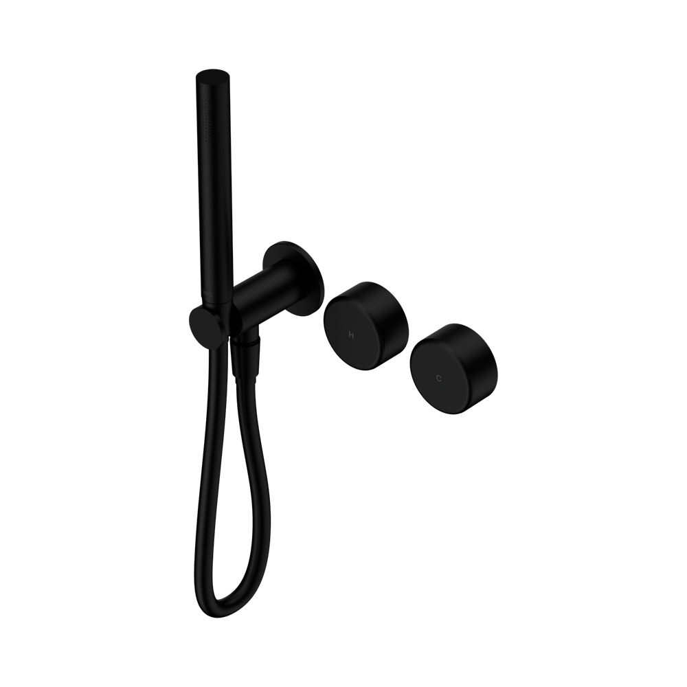 SERENITY PROGRESSIVE SHOWER SYSTEM WITH METAL HANDLE AND SLIM SHOWER MATTE BLACK (24E024MB)