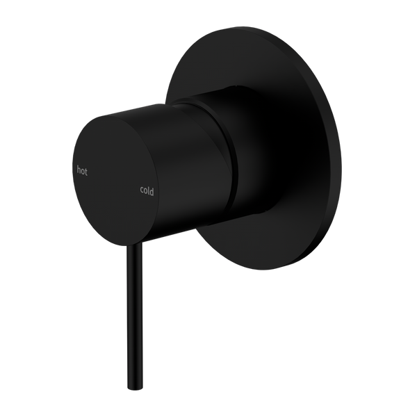 MECCA SHOWER MIXER 80MM PLATE MATTE BLACK (NR221911MB)