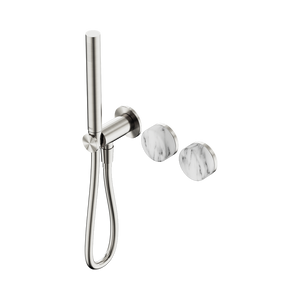 SERENITY PROGRESSIVE SHOWER SYSTEM WITH ARABESCATO CORCHIA HANDLE AND SLIM SHOWER BRUSHED NICKEL (24E022BN)