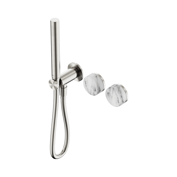 SERENITY PROGRESSIVE SHOWER SYSTEM WITH ARABESCATO CORCHIA HANDLE AND SLIM SHOWER BRUSHED NICKEL (24E022BN)