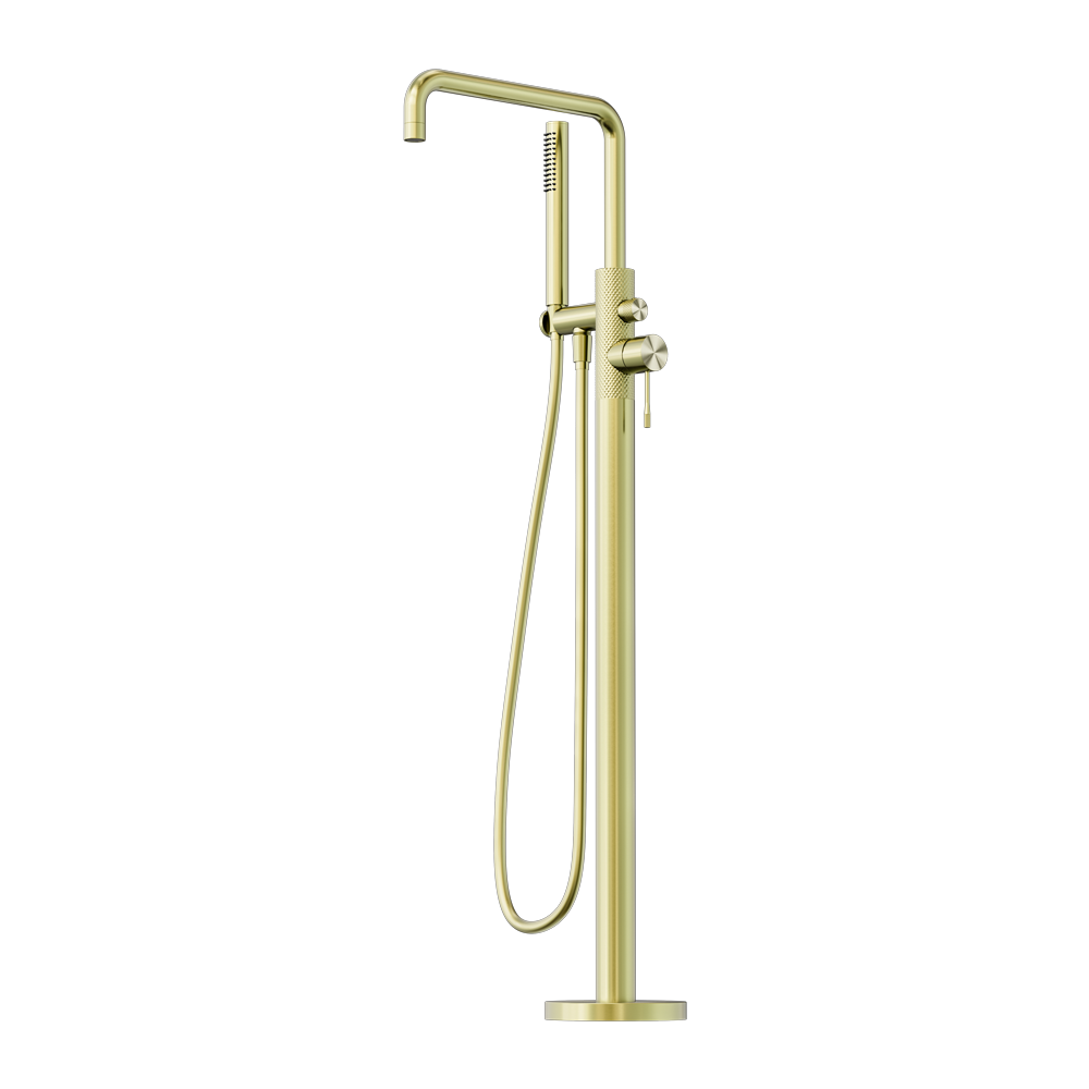OPAL FREESTANDING BATH MIXER WITH HAND SHOWER BRUSHED GOLD (NR251903aBG)