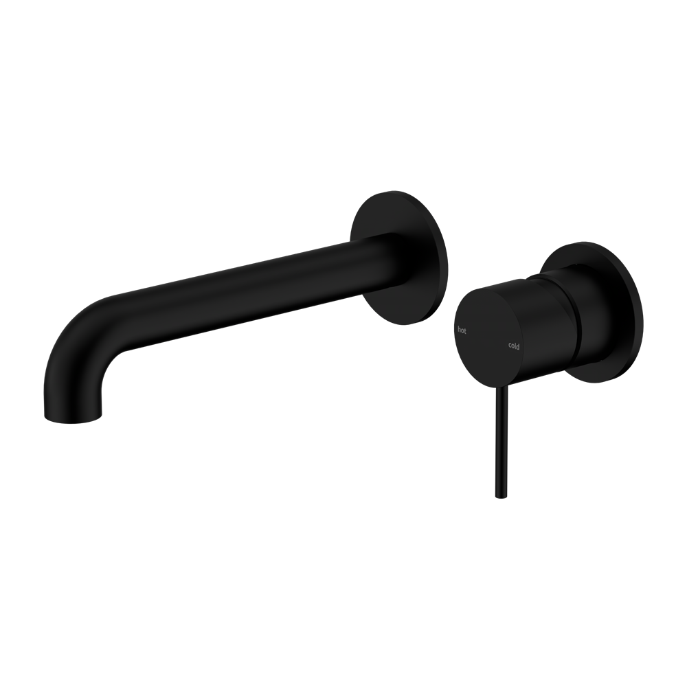 MECCA WALL BASIN/BATH MIXER SEPARATE BACK PLATE 120/160/185/230/260MM MATTE BLACK