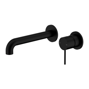 MECCA WALL BASIN/BATH MIXER SEPARATE BACK PLATE 120/160/185/230/260MM MATTE BLACK