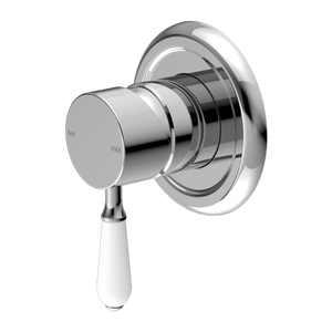 YORK SHOWER MIXER WITH WHITE PORCELAIN LEVER CHROME (NR69210901CH)