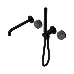 SERENITY PROGRESSIVE SHOWER SYSTEM WITH SPOUT WITH VERDE ALPI HANDLE AND SLIM SHOWER MATTE BLACK (24E008MB)