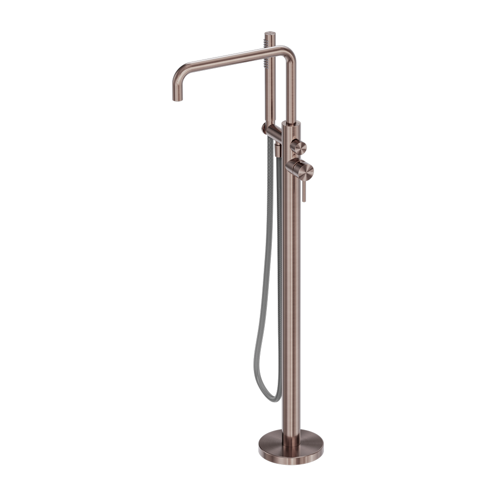 Zen SS316L Freestanding Bath Mixer With Outdoor Shower Hose Brushed Bronze (NR162203a01BZ)