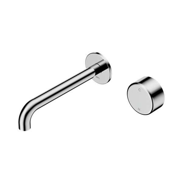 Serenity Progressive Wall Basin Mixer 160/185/220mm Spout With Metal Handle Chrome