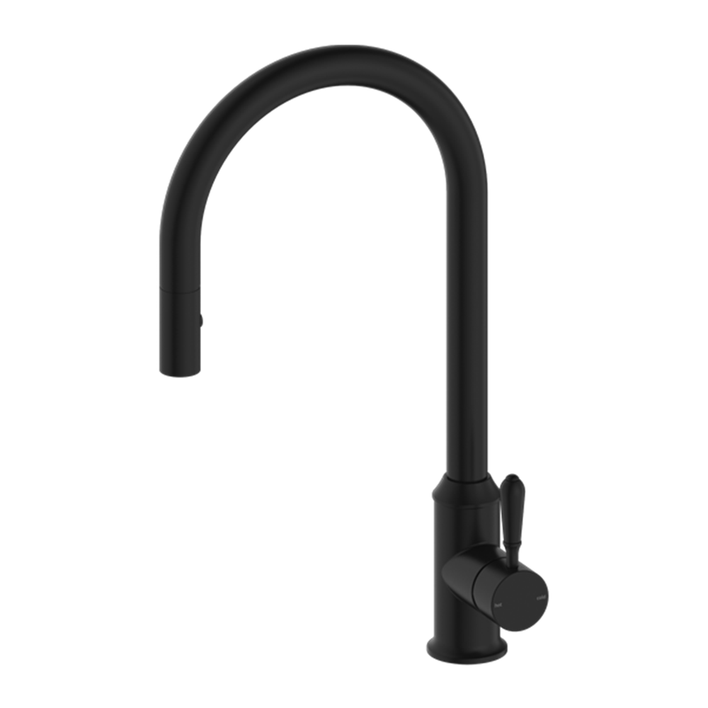 YORK PULL OUT SINK MIXER WITH VEGIE SPRAY FUNCTION WITH METAL LEVER MATTE BLACK (NR69210802MB)