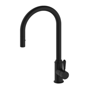YORK PULL OUT SINK MIXER WITH VEGIE SPRAY FUNCTION WITH METAL LEVER MATTE BLACK (NR69210802MB)
