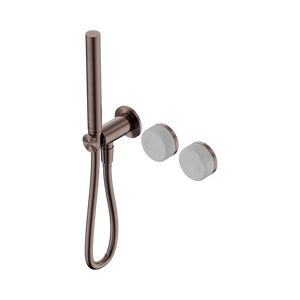 SERENITY PROGRESSIVE SHOWER SYSTEM WITH CARRARA HANDLE AND SLIM SHOWER BRUSHED BRONZE (24E019BZ)