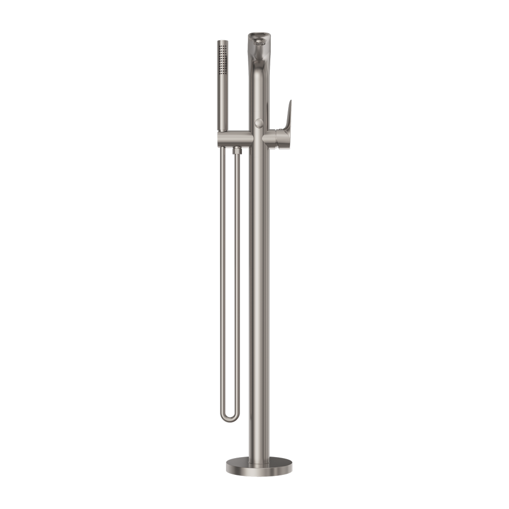 BIANCA FREESTANDING BATH MIXER WITH HAND SHOWER BRUSHED NICKEL (NR321503aBN)