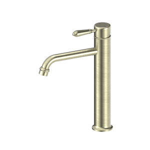 YORK STRAIGHT TALL BASIN MIXER WITH METAL LEVER AGED BRASS (NR692101a02AB)