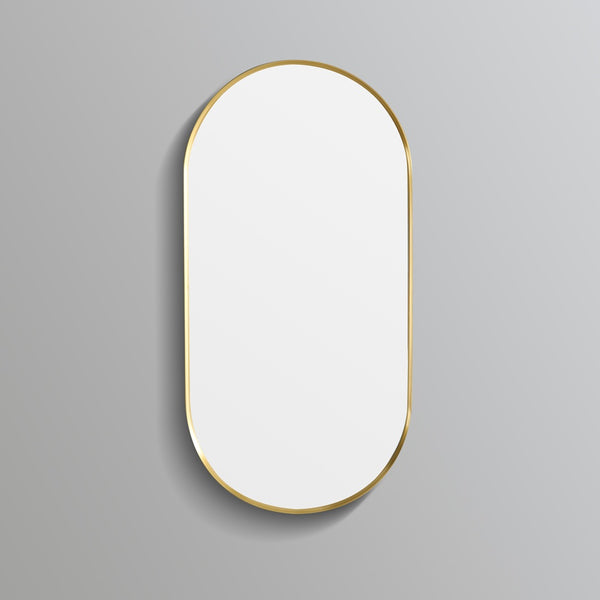 KDK- KOV4590F-BG OLIVIA OVAL YELLOW GOLD FRAME MIRROR 450*900MM
