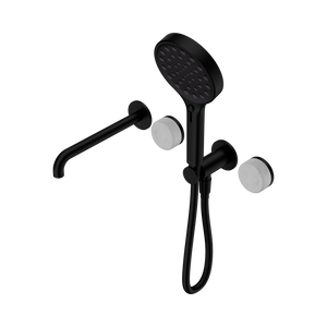 SERENITY PROGRESSIVE SHOWER SYSTEM WITH SPOUT WITH CARRARA HANDLE AND SERENITY HAND SHOWER MATTE BLACK (24E013MB)
