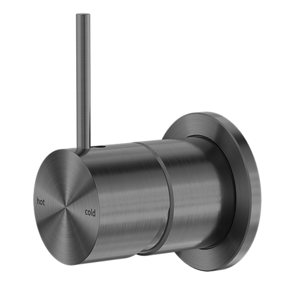 MECCA SHOWER MIXER 60MM HANDLE UP PLATE GUN METAL (NR221911JGM)