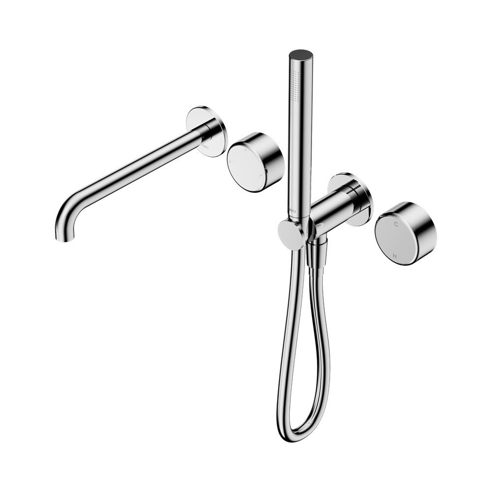 SERENITY PROGRESSIVE SHOWER SYSTEM WITH SPOUT WITH METAL HANDLE AND SLIM SHOWER CHROME (24E012CH)