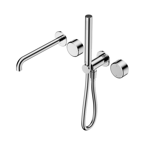 SERENITY PROGRESSIVE SHOWER SYSTEM WITH SPOUT WITH METAL HANDLE AND SLIM SHOWER CHROME (24E012CH)