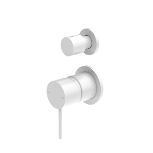 MECCA SHOWER MIXER WITH DIVERTOR SEPARATE BACK PLATE MATTE WHITE (NR221911SMW)