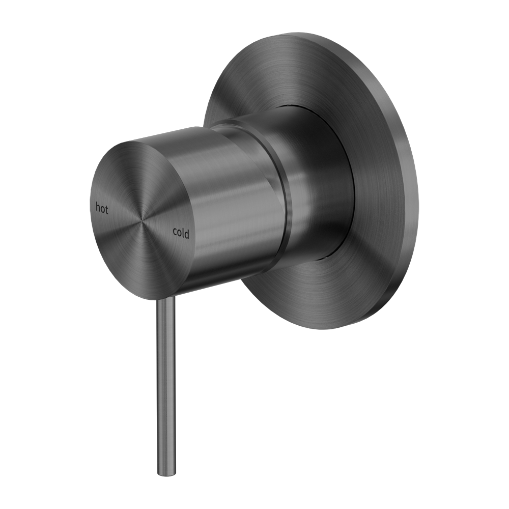 MECCA SHOWER MIXER 80MM PLATE GUN METAL (NR221911GM)