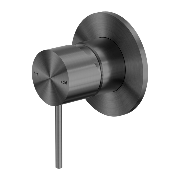 MECCA SHOWER MIXER 80MM PLATE GUN METAL (NR221911GM)