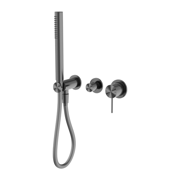 MECCA SHOWER MIXER DIVERTOR SYSTEM SEPARATE BACK PLATE GUN METAL (NR221912FGM)